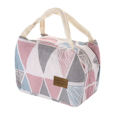 

JPGIF Thermal Insulated Lunch Box Tote Cooler Bag Bento Pouch Lunch Container