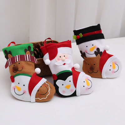 

Christmas Decorations For Home Christmas Stockings Cute Santa Snowman Reindeer Candy Gift Bag For Christmas Decorations 1520cm