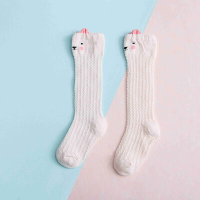 

1 Pair Bowknot Lovely Cute Cartoon Fox Kids baby Socks Knee Girl Boy Baby Toddler Socks animal infant Soft Cotton socks 0-3 Y