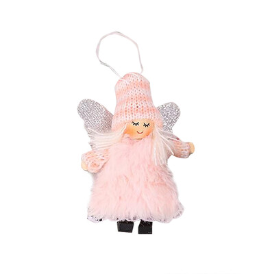 

Gobestart Christmas Decoration Christmas Plush Angel Creative Cartoon Wings Pendant