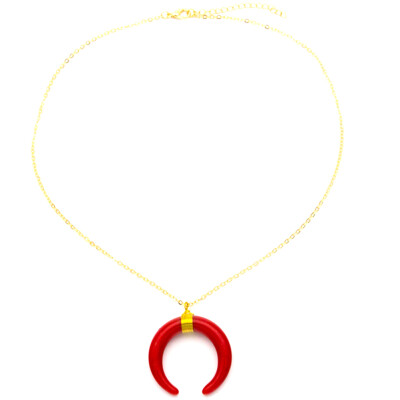 

New Women Items Jewelry Clavicle Chain Around The Wire Moon Crescent Necklace Pendant