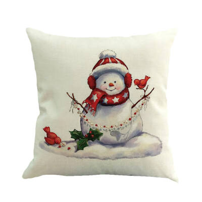 

Christmas Cover Printed Pillow Cover Decorative Pillow Case Bed Home Pillow Case Cushion Festival