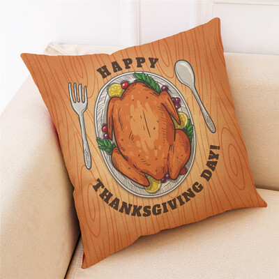 

Tailored Thanksgiving Gifts Pillowcase Turkey Pillow Cover Home Decoration 18x18Inch