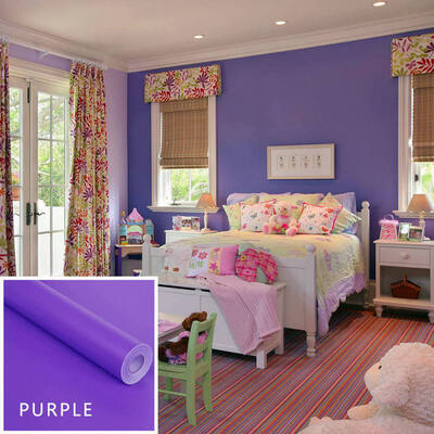 

Self-Adhesive Solid Color PVC Wallpaper Roll Peel&Stick Removable Waterproof Wall Sticker Decals Art Mural Drawer Cabinet Li