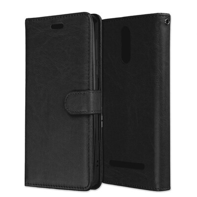 

MOONCASE Leading song M8 3 card photo frame leather - black