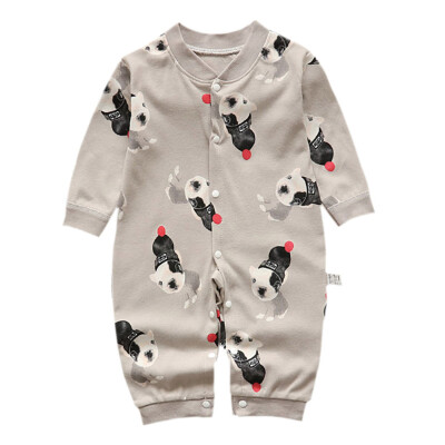 

Autumn Toddler Infant Rompers Baby Boy Girl Cartoon Dog Print Outfits Cotton Romper Jumpsuit Newborn Clothes Baby Clothing 3-12M