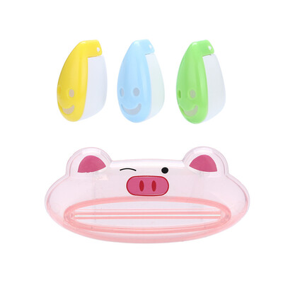 

〖Follure〗Cartoon Animal Toothpaste Squeezer Smiley Face Toothbrush Holder