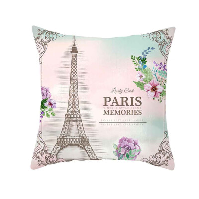 

〖Follure〗Retro Cushion Cover London Paris City Street Scenery Pillowcase Home Decor