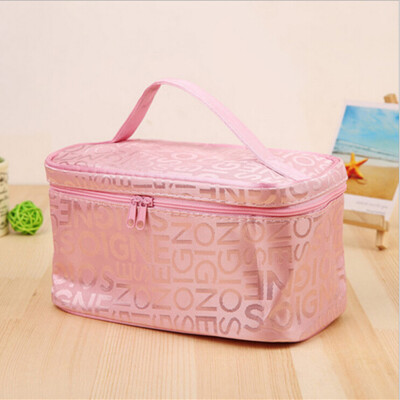 

Toponeto Letter Cosmetic Bag Fashion Square Travel Portable Storage Wash Bag