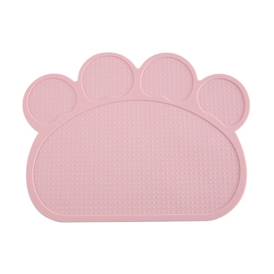 

Pet Food Water Bowl Silicone Mat Slip-proof&Spill-proof Pet Feeder Pad BlackLight RedRedBlueGreenGrey
