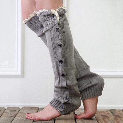 

1Pair Fashion Women Winter Knit Crochet Knitted Leg Warmers Legging Boot Cover