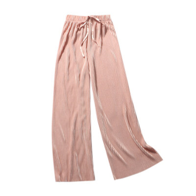 

New Women Pants High Waist Casual Summer Slacks Pants Women ice silk nine-cent Trousers Female Slacks