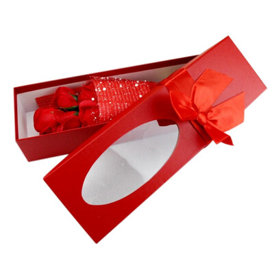 

5PC Valentines Day Roses Artificial Flower Storage Box Gift For Anniversary Gifts Flowers For Wedding Decoration