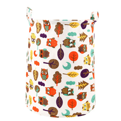 

Laundry Basket Washing Cloth Cartoon Organizer Folding Canvas Storage Bag Nice