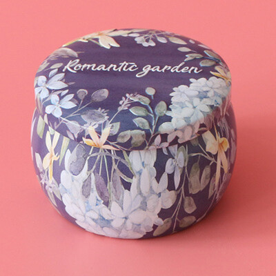 

Lovely Mini Tin Box Gift Jewelry Tin Box Cookie Candy Tea Tobacco Storage Round Drum Tinplate Box Retro Candle Jar