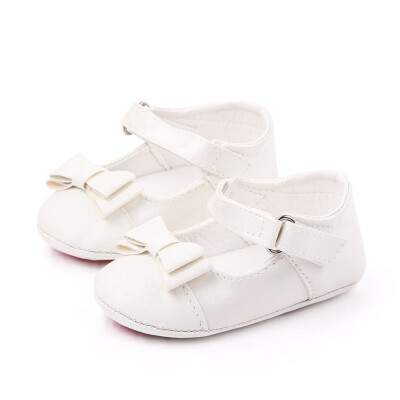 

Newborn Baby PU Leather Baby Girl Baby Cute knot Shoes Soft Soled Non-slip Footwear Crib Shoes