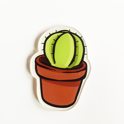

1 PCS Cute Icon Cactus Succulent plants Acrylic Pin Badge Cartoon Icons Backpack Decoration Badges