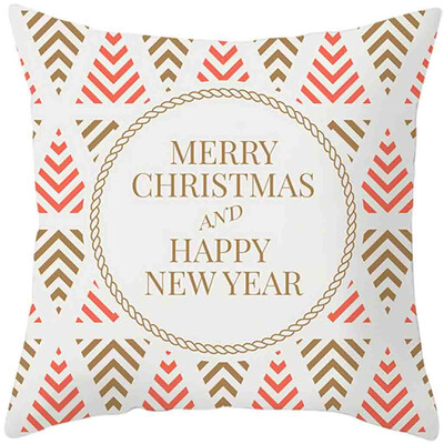 

Siaonvr 2020Merry Christmas Pillow Cases Cotton Linen Sofa Cushion Cover Home Decor