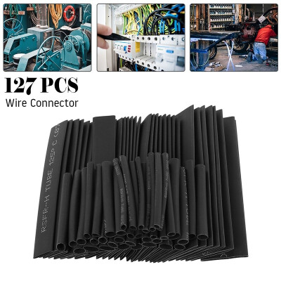 

127PCS Heat Shrink Tubing Wire Wrap Assortment Set Electrical Connection Cable