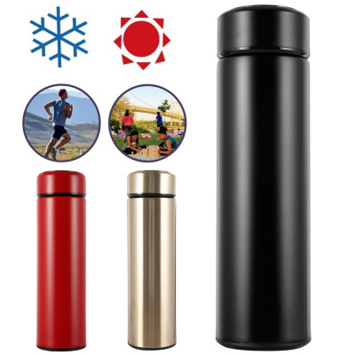 

500ML Double Wall Insulated Vacuum Flask Smart Stainless Steel Water Thermal Bottle with touch screen display temperature