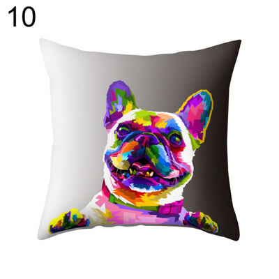 

Colorful Cat Lion Giraffe Owl Pillow Case Cushion Cover Sofa Bed Car Cafe Decor
