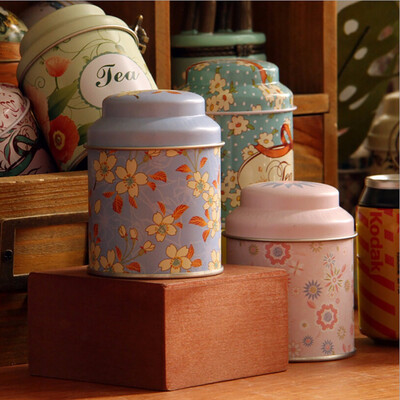 

1 Piece Vintage Tea Candy Storage Box for Wedding Candy Tin Container Decorative Organizer 5 CM In Diameter Height 7 CM