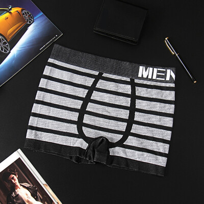 

Stripe Pattern Mens Boxer Briefs Comfortable Breathable Mens Underwear