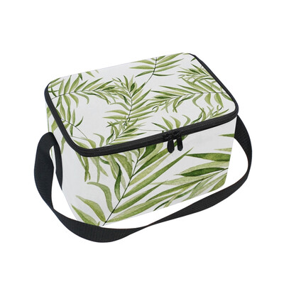 

ALAZA Lunch Box Insulated Lunch Bag Large Cooler Tote Bag Summer Leaf for Men Women Girls Boys