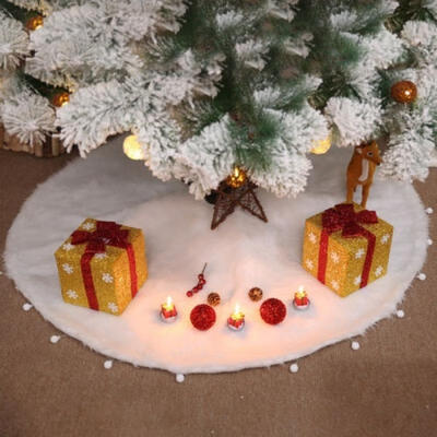 

Christmas Tree Skirt Stand Ornaments Base Floor Mat Cover Home Xmas Party Decor