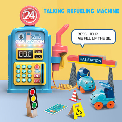 

Tailored Childrens Simulation Gas Station Scene Model Toys And Sound And Light Children