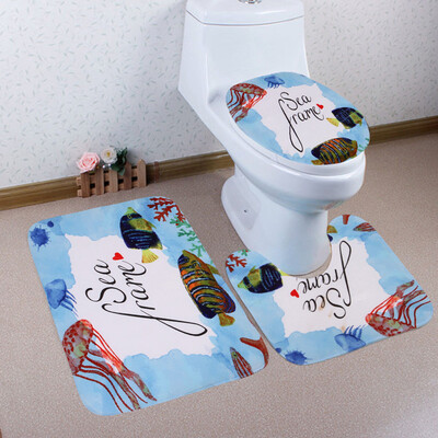 

〖Follure〗Bathroom Toilet Three Piece Floor Mat Door Mat Bathroom Carpet