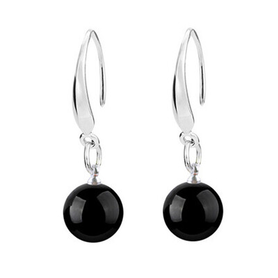 

Charm Fashion Silver New Natural 925 Earrings Faddish Accessories Top Earrings Agate Sale&Accessory Earrings Women
