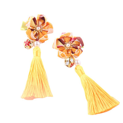 

Childrens Hairpin National Fringe Pearl Decoration Baby Flower Hairpin New Baby Girl Fringed Hair Accessories