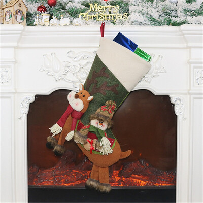 

Tailored Christmas Stockings 18 inches with Santa Snowman Deer Stockings for Candy