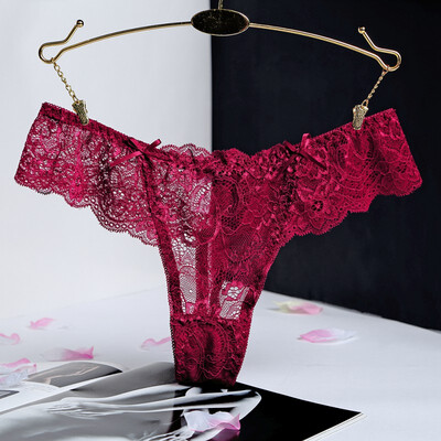 

New Lace Tranparent Thong Underwear Female Thongs Hollow Out Briefs For Women Sexy Panties Women G-String Ladies Briefs