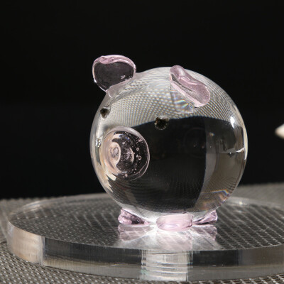 

Gobestart Multi-color Crystal Pig Figurine Mini Animal Collectible Statue Family Decoratio