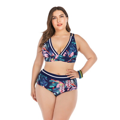 

Sexy Bikinis Solid Push Up Floral Strappy High Waist Quick Drying Swimwear Bikini Top Bottom Lady Plus Size Swimsuit