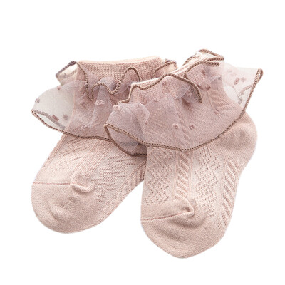 

New Baby Girl Cute Socks Ruffle Lace Design Cotton Short Socks Infant Children Casual Socks