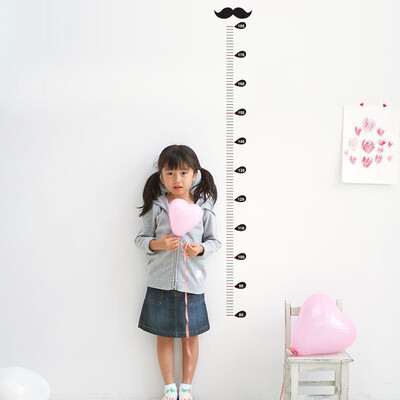 

JPGIF Beard Kids Height Chart Wall Sticker Home Decor Cartoon Animal Height Ruler