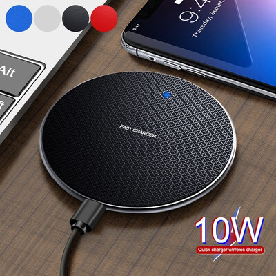 

NEW Wireless Charger Pad 10W Fast Charging Dock for iPhone Samsung Huawei Xiaomi