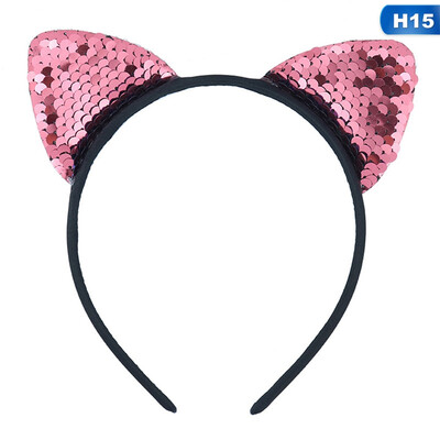 

Fashion Creative Cute Cat Ear Hair Hoop Mermaid Sequin Hairband Kids Hair Hoop