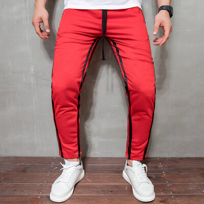 

Gobestart Mens Long Casual Sport Pants Slim Fit Plaid Trousers Running Joggers Sweatpants