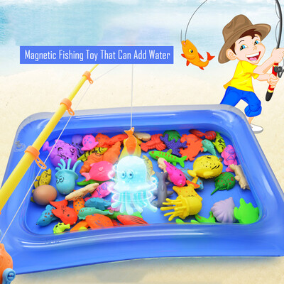 

Siaonvr Children Fishing Toy Floating Fishing Game Inflatable Swimming Pool