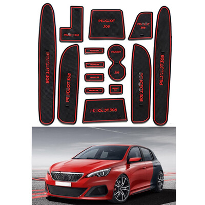 

14pcsset Automotive Door Groove Cup Holder Pad Inner Decorations Replacement For Peugeot 308 2012-2014