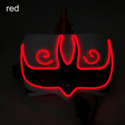 

EL Wire LCold Light Mask Upper Face Covered Battery Powered Glowing Cosplay Costume for Halloween Party Supplies Christmas