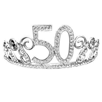 

Women Hollow Rhinestone Inlaid Number Tiara Birthday Party Crown Decoration