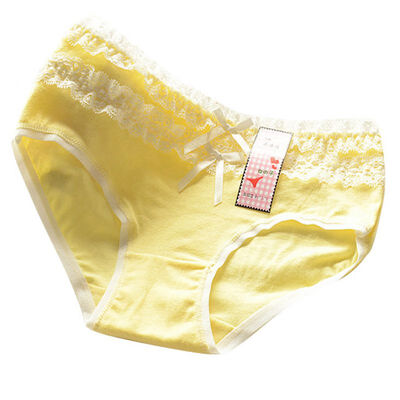 

Women Cotton Briefs Sexy Lace PantIes Bow Underwear Ladies Cute Underpants Calcinha 14 Colors