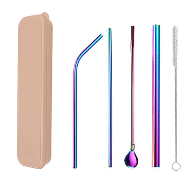

Toponeto Long Stainless Steel Metal Drinking Straws With Cleaning Brushes Set Recycle