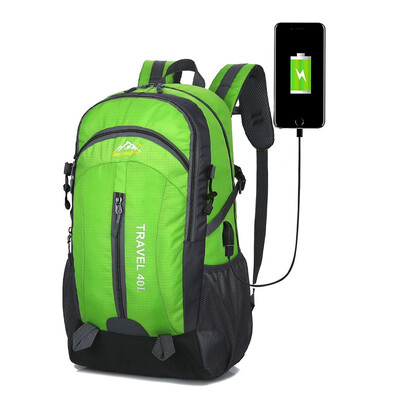 

40L Waterproof Backpack Hiking Bag Cycling Climbing Backpack Travel Outdoor Bags Men Women USB Charge Anti Theft Sports Bag