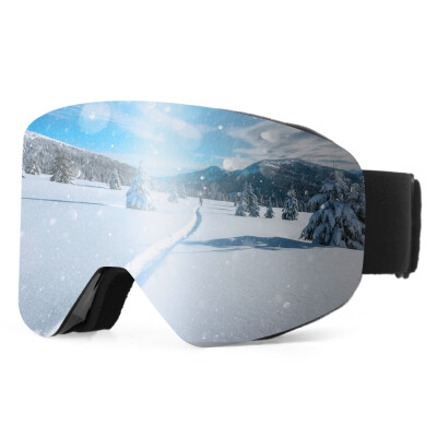 

Winter Sports OTG Ski Goggles Detchable Anti-fog UV Protection Double Lens Snow Goggles Eyewear for Snowboard Snowmobile Skiing Sk